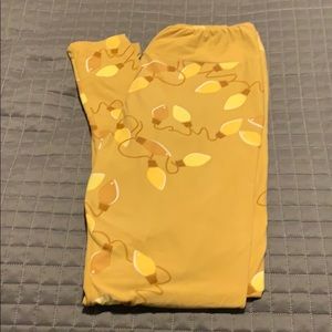 Lularoe Christmas Lights Legging Tall and Curvy